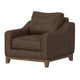 Tuba Accent Chair Chocolate Brown Polyester Plush Foam Solid Pine Wood By Casagear Home BM320762