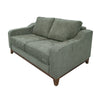 Tuba Loveseat Olive Green Polyester Plush Foam Solid Pine Wood 62 Inch By Casagear Home