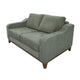 Tuba Loveseat Olive Green Polyester Plush Foam Solid Pine Wood 62 Inch By Casagear Home