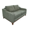 Tuba Loveseat Olive Green Polyester Plush Foam Solid Pine Wood 62 Inch By Casagear Home