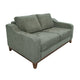Tuba Loveseat Olive Green Polyester Plush Foam Solid Pine Wood 62 Inch By Casagear Home