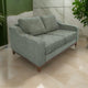 Tuba Loveseat, Olive Green Polyester, Plush Foam, Solid Pine Wood, 62 Inch By Casagear Home