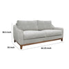 Tuba Loveseat Beige Polyester Foam Cushions Solid Pine Wood 62 Inch By Casagear Home BM320765