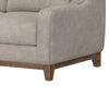 Tuba Loveseat Gray Polyester Foam Cushions Solid Pine Wood 62 Inch By Casagear Home