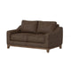 Tuba 62 Inch Loveseat Chocolate Brown Polyester Foam Cushions Solid Wood By Casagear Home
