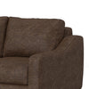 Tuba 62 Inch Loveseat Chocolate Brown Polyester Foam Cushions Solid Wood By Casagear Home