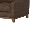 Tuba 62 Inch Loveseat Chocolate Brown Polyester Foam Cushions Solid Wood By Casagear Home