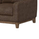 Tuba 62 Inch Loveseat Chocolate Brown Polyester Foam Cushions Solid Wood By Casagear Home