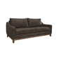 Tuba 62 Inch Loveseat Chocolate Brown Polyester Foam Cushions Solid Wood By Casagear Home BM320768