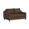 Tuba 62 Inch Loveseat Chocolate Brown Polyester Foam Cushions Solid Wood By Casagear Home