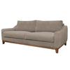 Tuba Sofa Light Brown Polyester Foam Cushions Solid Pine Wood 88 Inch By Casagear Home