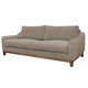 Tuba Sofa Light Brown Polyester Foam Cushions Solid Pine Wood 88 Inch By Casagear Home
