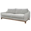 Tuba Sofa Beige Polyester Foam Cushions Solid Pine Wood Frame 88 Inch By Casagear Home