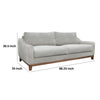 Tuba Sofa Beige Polyester Foam Cushions Solid Pine Wood Frame 88 Inch By Casagear Home
