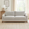 Tuba Sofa, Beige Polyester, Foam Cushions, Solid Pine Wood Frame, 88 Inch By Casagear Home