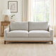 Tuba Sofa, Beige Polyester, Foam Cushions, Solid Pine Wood Frame, 88 Inch By Casagear Home