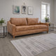 Tuba Sofa, Cognac Faux Leather, Foam Cushions, Solid Pine Wood, 88 Inch By Casagear Home