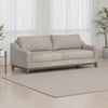 Tuba Sofa, Gray Polyester, Foam Cushions, Solid Pine Wood Frame, 88 Inch By Casagear Home