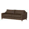 Tuba Sofa Chocolate Brown Polyester Foam Cushions Solid Wood 88 Inch By Casagear Home