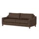 Tuba Sofa Chocolate Brown Polyester Foam Cushions Solid Wood 88 Inch By Casagear Home