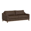 Tuba Sofa, Chocolate Brown Polyester, Foam Cushions, Solid Wood, 88 Inch By Casagear Home