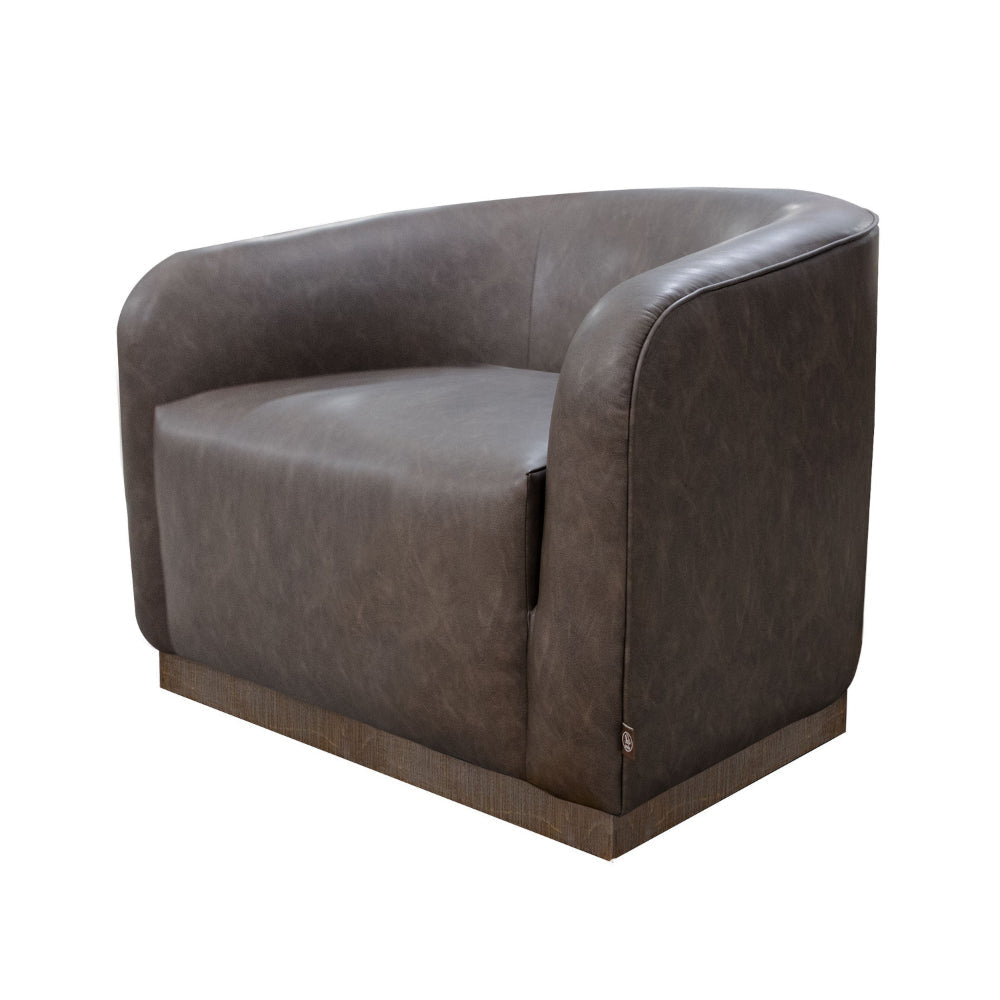 Ino Accent Chair Chocolate Brown Fabric Foam Solid Pine Wood Platform By Casagear Home BM320781