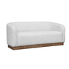 Ino Loveseat Ivory Polyester Foam Cushions Solid Pine Wood Base 66 Inch By Casagear Home
