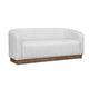 Ino Loveseat Ivory Polyester Foam Cushions Solid Pine Wood Base 66 Inch By Casagear Home