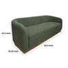 Ino Loveseat Olive Green Polyester Foam Cushions Solid Wood 66 Inch By Casagear Home
