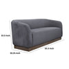 Ino Loveseat Dark Gray Polyester Foam Cushions Solid Wood Base 66 Inch By Casagear Home