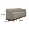 Ino Loveseat Almond Gray Polyester Foam Cushions Solid Wood 66 Inch By Casagear Home