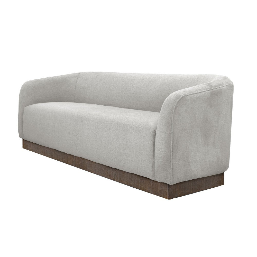 Ino Loveseat Beige Polyester Foam Cushions Solid Pine Wood Base 66 Inch By Casagear Home