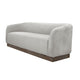 Ino Loveseat Beige Polyester Foam Cushions Solid Pine Wood Base 66 Inch By Casagear Home