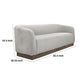 Ino Loveseat Beige Polyester Foam Cushions Solid Pine Wood Base 66 Inch By Casagear Home