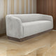Ino Loveseat, Beige Polyester, Foam Cushions, Solid Pine Wood Base, 66 Inch By Casagear Home