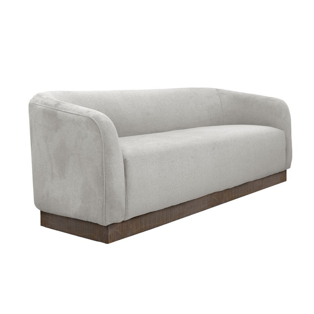Ino Loveseat Beige Polyester Foam Cushions Solid Pine Wood Base 66 Inch By Casagear Home