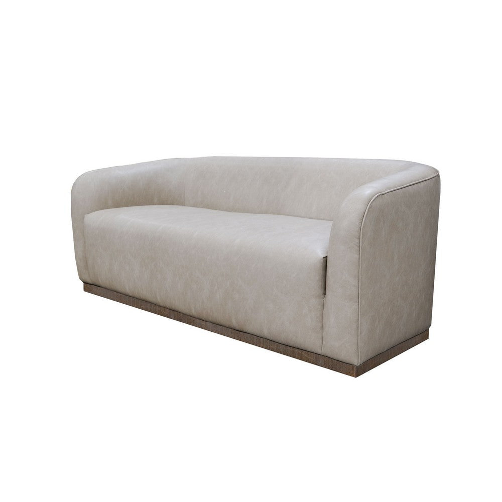 Ino Loveseat Gray Polyester Foam Cushions Solid Pine Wood Base 66 Inch By Casagear Home