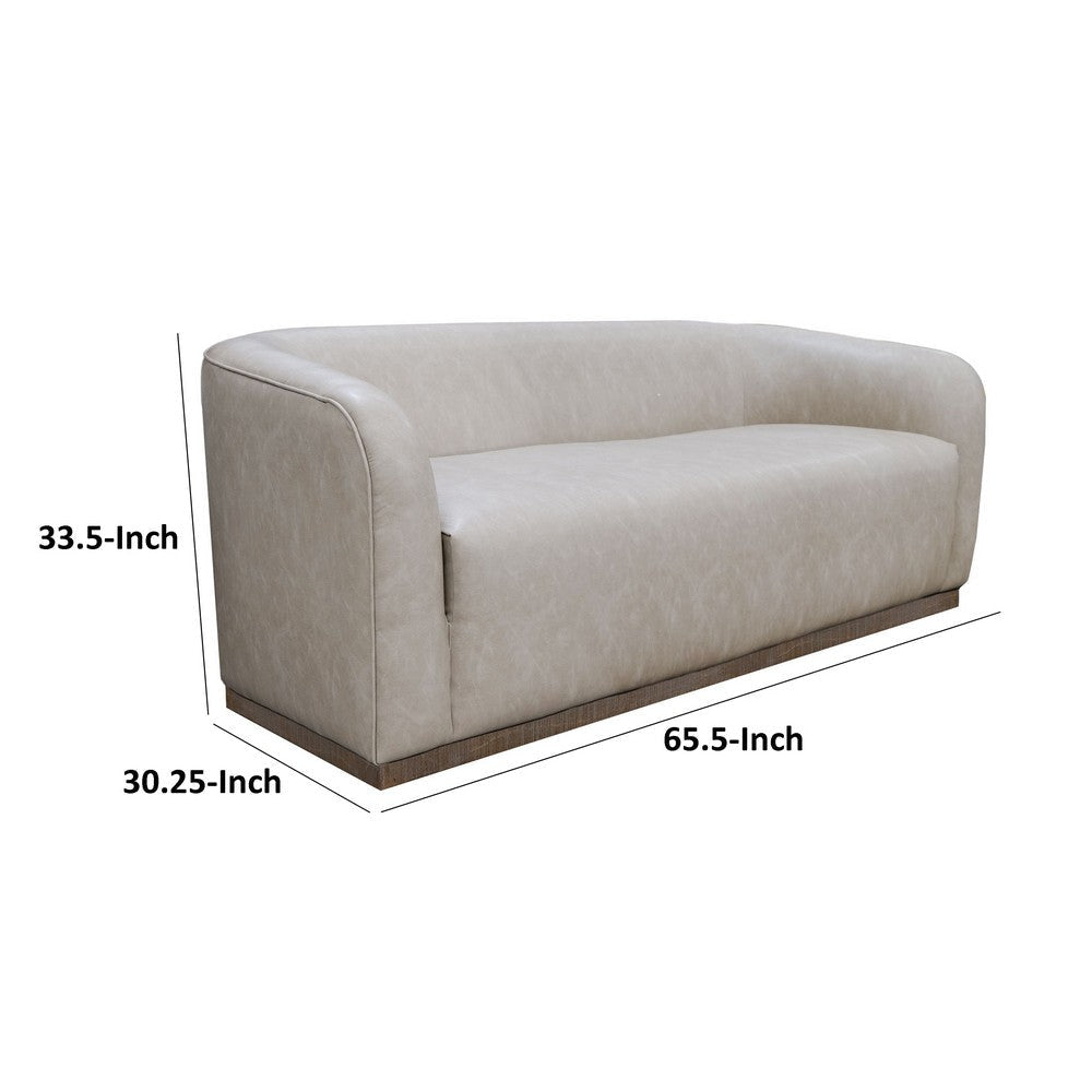 Ino Loveseat Gray Polyester Foam Cushions Solid Pine Wood Base 66 Inch By Casagear Home