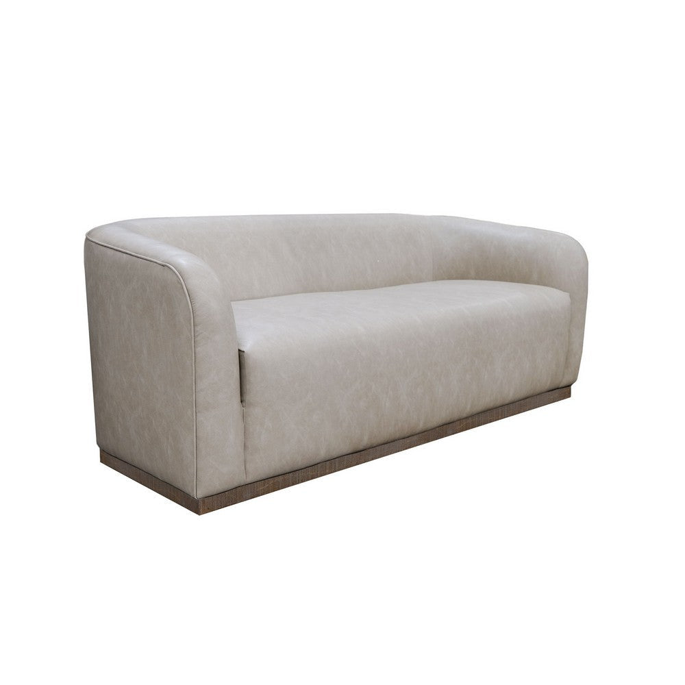 Ino Loveseat Gray Polyester Foam Cushions Solid Pine Wood Base 66 Inch By Casagear Home