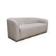 Ino Loveseat Gray Polyester Foam Cushions Solid Pine Wood Base 66 Inch By Casagear Home