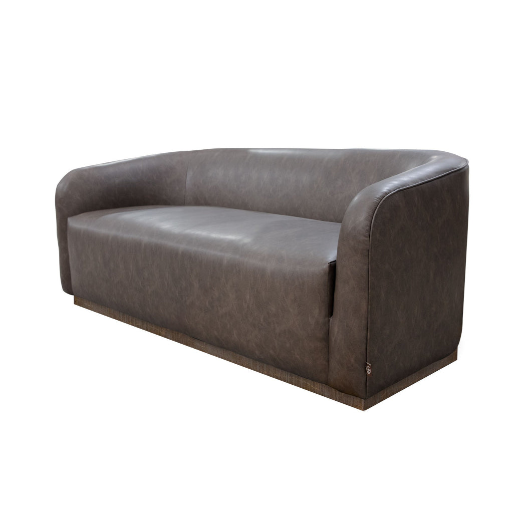 Ino Loveseat Chocolate Brown Polyester Foam Cushions Solid Wood 66 Inch By Casagear Home BM320788