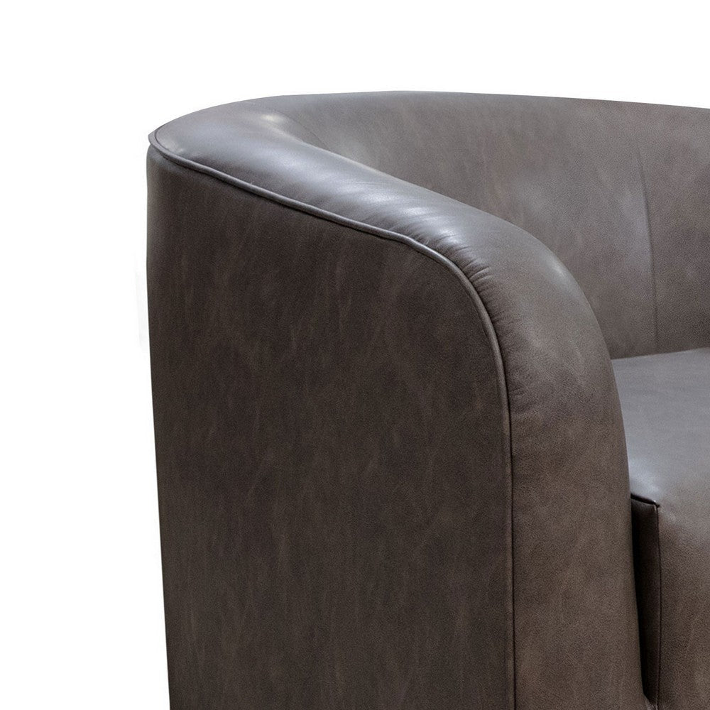 Ino Loveseat Chocolate Brown Polyester Foam Cushions Solid Wood 66 Inch By Casagear Home