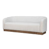 Ino Sofa Ivory Polyester Foam Cushions Solid Pine Wood Base 88 Inch By Casagear Home