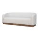 Ino Sofa Ivory Polyester Foam Cushions Solid Pine Wood Base 88 Inch By Casagear Home