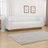 Ino Sofa, Ivory Polyester, Foam Cushions, Solid Pine Wood Base, 88 Inch By Casagear Home