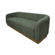 Ino Sofa Olive Green Polyester Foam Cushions Solid Pine Wood 88 Inch By Casagear Home