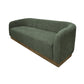 Ino Sofa Olive Green Polyester Foam Cushions Solid Pine Wood 88 Inch By Casagear Home BM320790