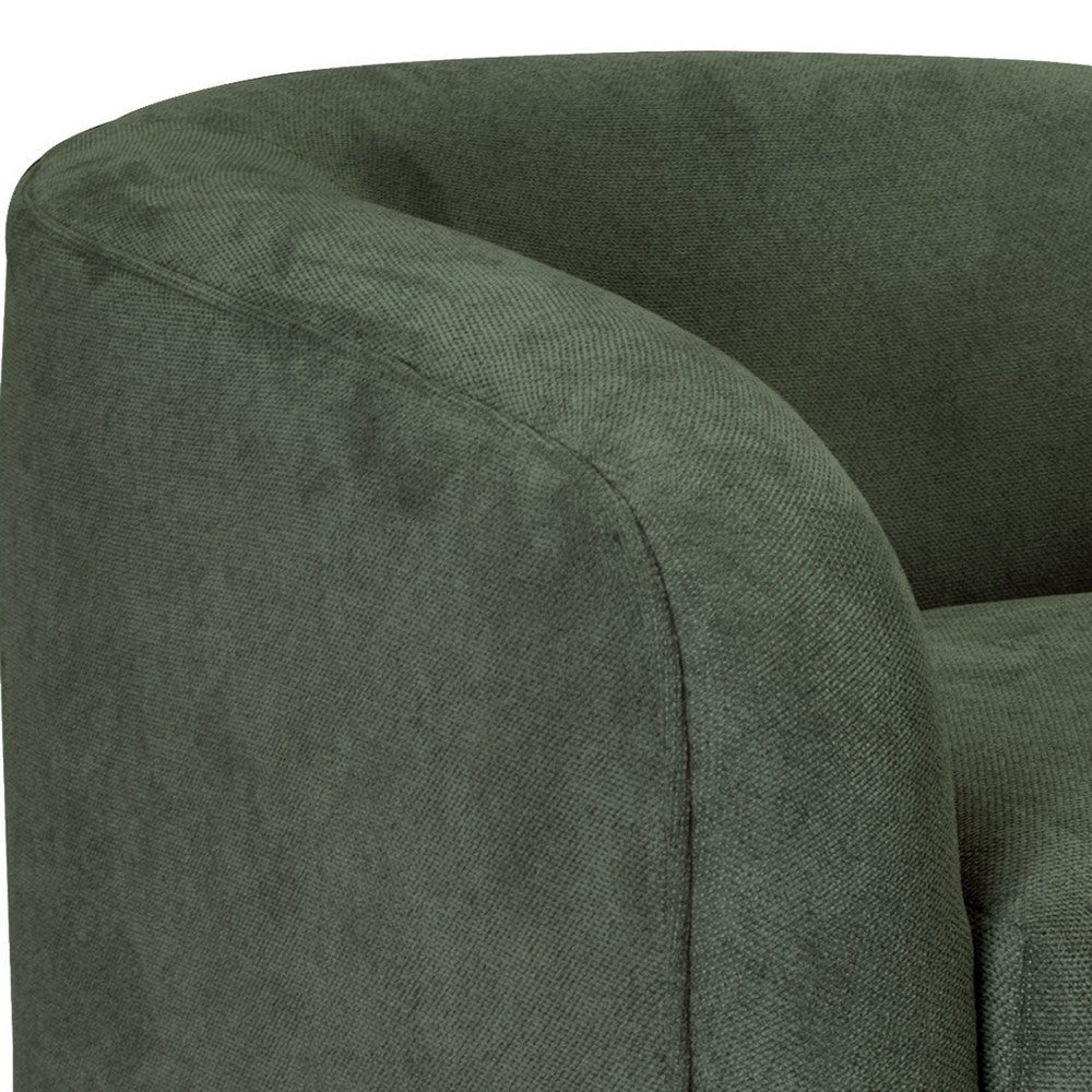 Ino Sofa Olive Green Polyester Foam Cushions Solid Pine Wood 88 Inch By Casagear Home