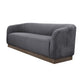 Ino Sofa Dark Gray Polyester Foam Cushions Solid Wood Base 88 Inch By Casagear Home