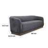Ino Sofa Dark Gray Polyester Foam Cushions Solid Wood Base 88 Inch By Casagear Home